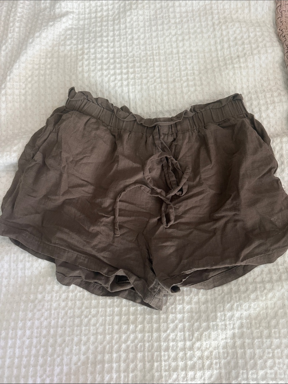 SHEIN Brown Drawstring Cargo-Style Women's Shorts